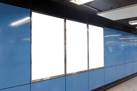 Blue Empty BillBoard Stock Photos