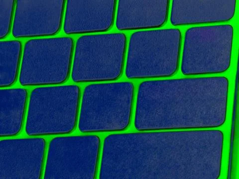 Blue empty computer keys. Stock Illustration