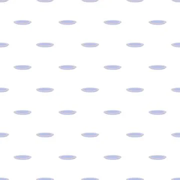 Blue empty dinner plates seamless repeating pattern background Stock Illustration