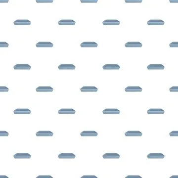 Blue empty food container seamless pattern background 스톡 일러스트