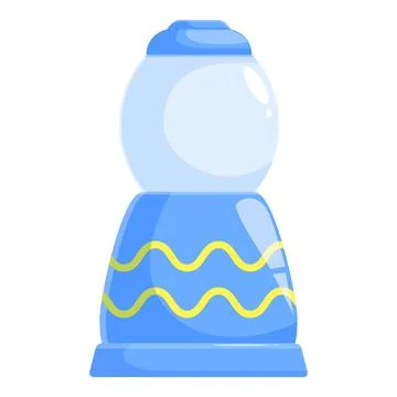 Blue empty gumball machine standing on white background Stock Illustration