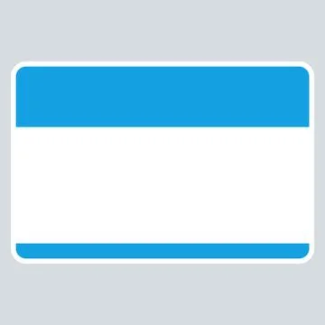 Blue Empty Name Tag Illustrazione stock