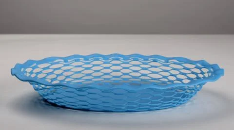 Blue empty plastic basket Photos