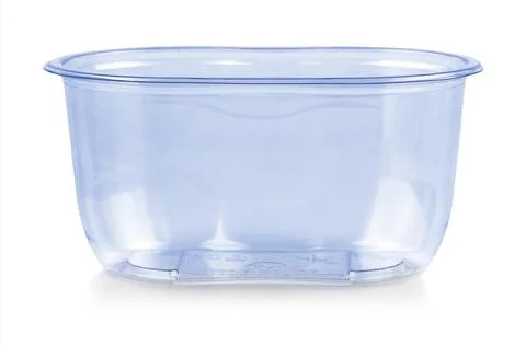 Blue empty plastic jar isolated on a white background Stock Photos