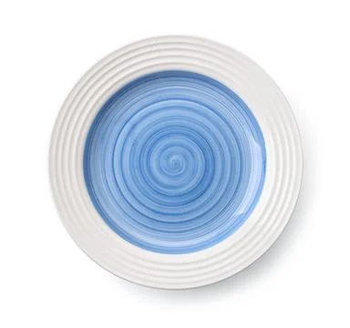 Blue empty plate Stock Photos
