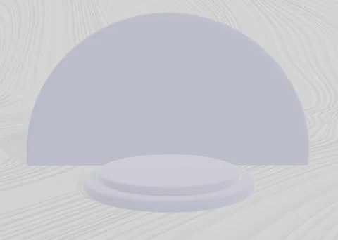 Blue empty product showcase podium over white background. Concept of marketin Stock Illustration