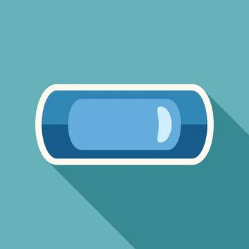 Blue empty rounded rectangular interface web button Stock Illustration