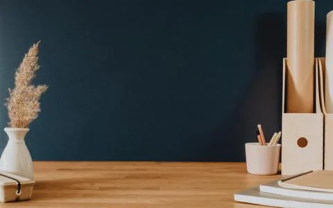 Blue empty wall with place for your text Stock Photos