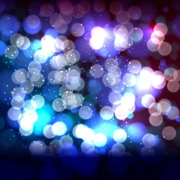 Blue end pink abstract background with bokeh defocused lights. Stock Illustration
