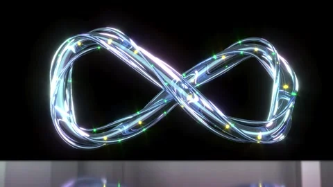 Blue endless infinity sign bg able to loop Stock Footage 335897495