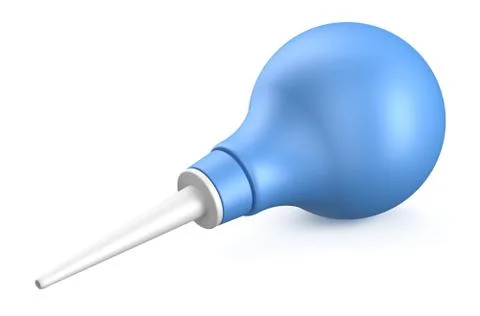 Blue enema closeup Stock Illustration