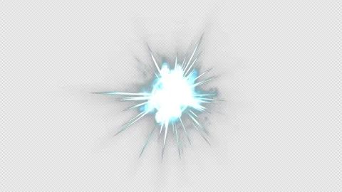 Blue Energy Burst Explosion VFX Element with Alpha Channel 4K Stock Footage 345448561