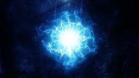 Blue Energy Core Intro Logo Background Motion Backdrop Stock Footage 81315409