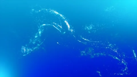 Blue energy glowing magic liquid made of waves and electric iridescent plas.. Vidéo 266894583
