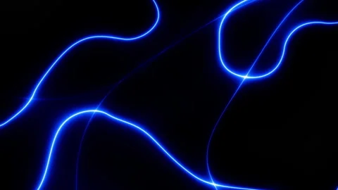 Blue energy glowing magic stripes waves lines high technology digital with light Stock Footage 339187512