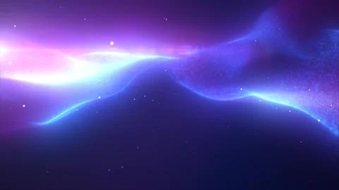 Blue energy glowing magic waves high-tech digital iridescent liquid plasma wi Stock Illustration