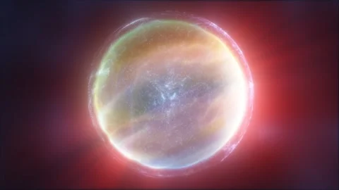 Blue energy magic circle, sphere, ball made of futuristic waves and lines o.. Stock Footage 263695284