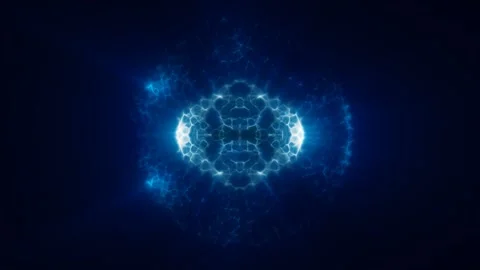 Blue energy magic circle, sphere, ball made of futuristic energy particles,.. Stock Footage 265804369