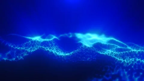 Blue energy magic digital high tech waves with light rays lines and energy .. Stock Footage 272299906