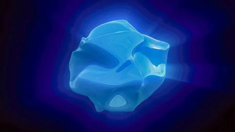 Blue energy magic sphere round high-tech digital iridescent morphing ball of  스톡 일러스트