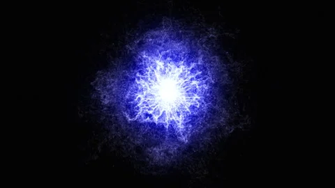 Blue energy orb background animation. 3d abstract energy sphere. Stock Footage 243119430