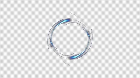 Blue energy particle circle with alpha channel Stock Footage 237178309