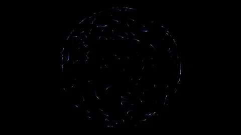Blue energy particles moving randomly Stock Footage 82547086