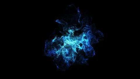 Blue energy plasma spread around center. Stock Illustration