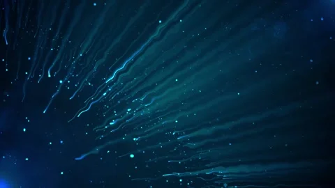 Blue Energy Rays Background with Glowing Light Trails and Floating Particle Stock Footage 337841388