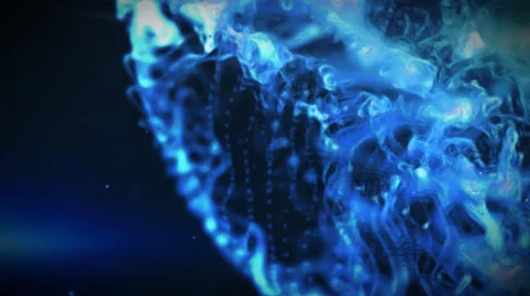 Blue energy sphere Stock-Footage 33847329