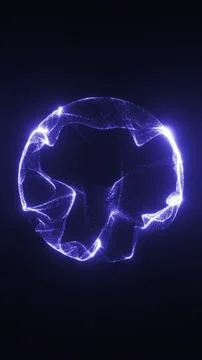 Blue Energy Sphere Stock Illustration