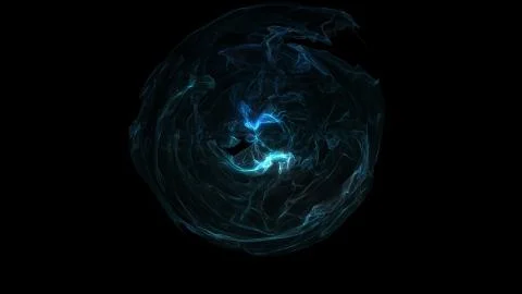Blue energy sphere Stock Photos