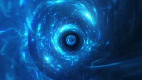 Blue Energy Tunnel VJ Loop Stock Footage 329976344