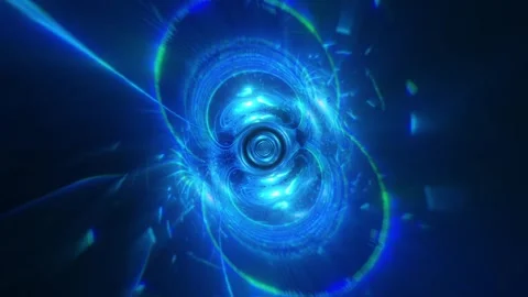 Blue Energy Tunnel VJ Loop Stock-Footage 329977389