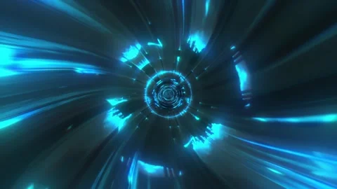 Blue Energy Tunnel VJ Loop Stock-Footage 329982447