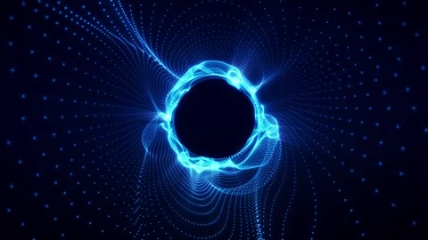 Blue Energy Wave 動画素材 332438709