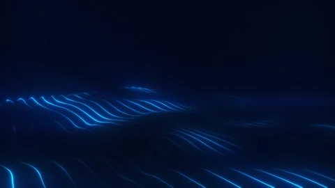 Blue energy waves Stock Footage 289188822