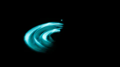 Blue energy wipe effect on black background Stock Footage 318428225