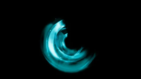 Blue energy wipe effect on black background Stock Footage 318428226