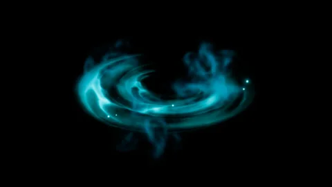 Blue energy wipe effect on black background Stock Footage 318428227