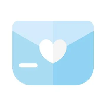 Blue envelope with heart Stock Illustration