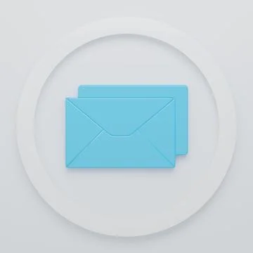 Blue Envelope icon isolated on white background. Email message letter symbo.. Stock Illustration