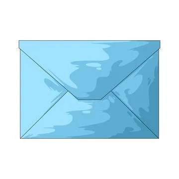 Blue envelope illustration Stock Illustration