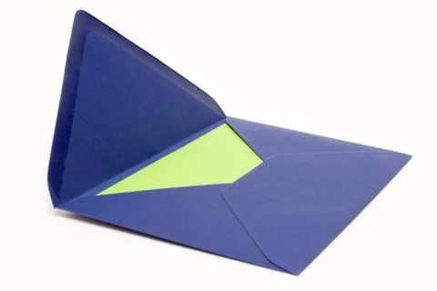 Blue Envelope Isolated on a White Background Photos