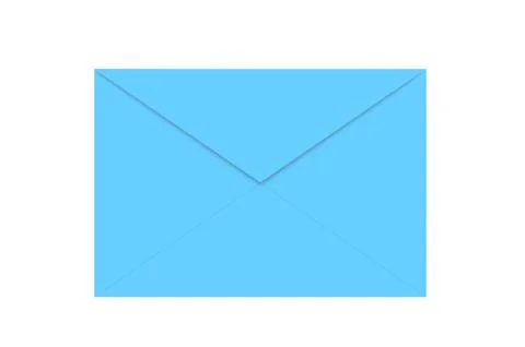 Blue envelope isolated on white Stock Photos