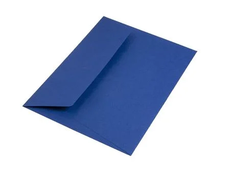 Blue envelope for mail box isolated on the white background Stock Photos