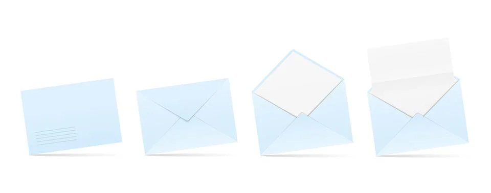 Blue Envelopes Illustrazione stock