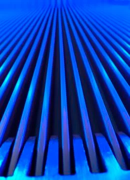 Blue escalator macro Foto stock