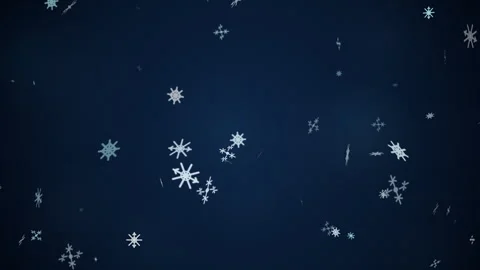 Blue ethereal Christmas snowfall 3D parallax loop background Vídeo Stock 343726430