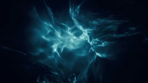 Blue Ethereal Glowing Abstract Flame Loop Stock Footage
